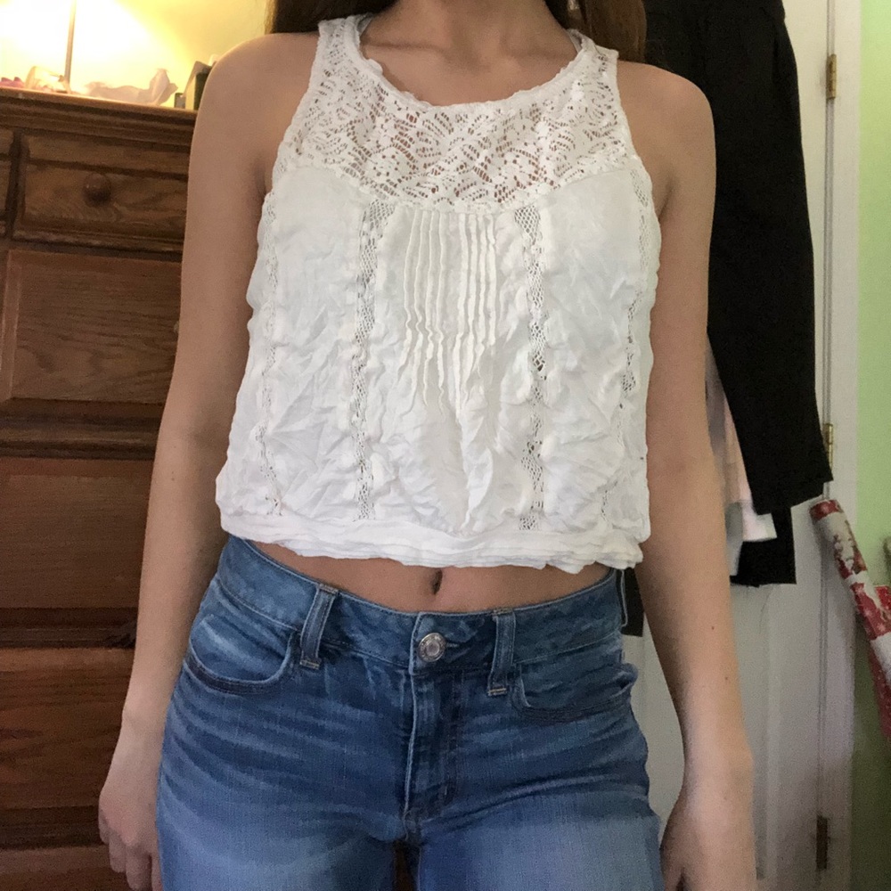 white tank top.